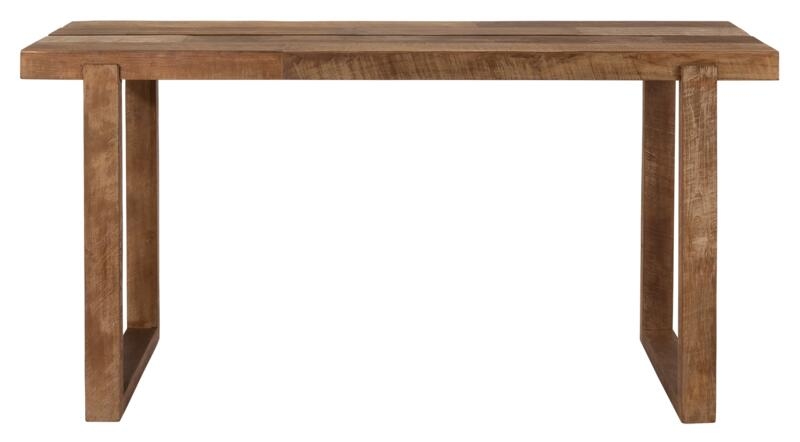 Classic Icon Natural Teak Wood Console Table with U Legs