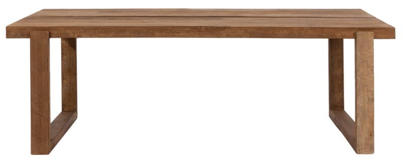 Classic Icon Natural Teak Wood Dining Table with U Legs