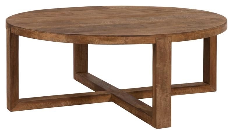 Classic Icon Natural Teak Wood Round Coffee Table