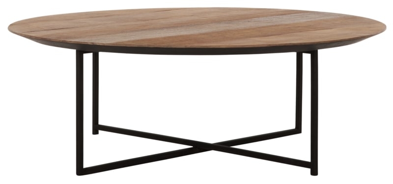Cosmo Natural Teak Wood Large Round Coffee Table