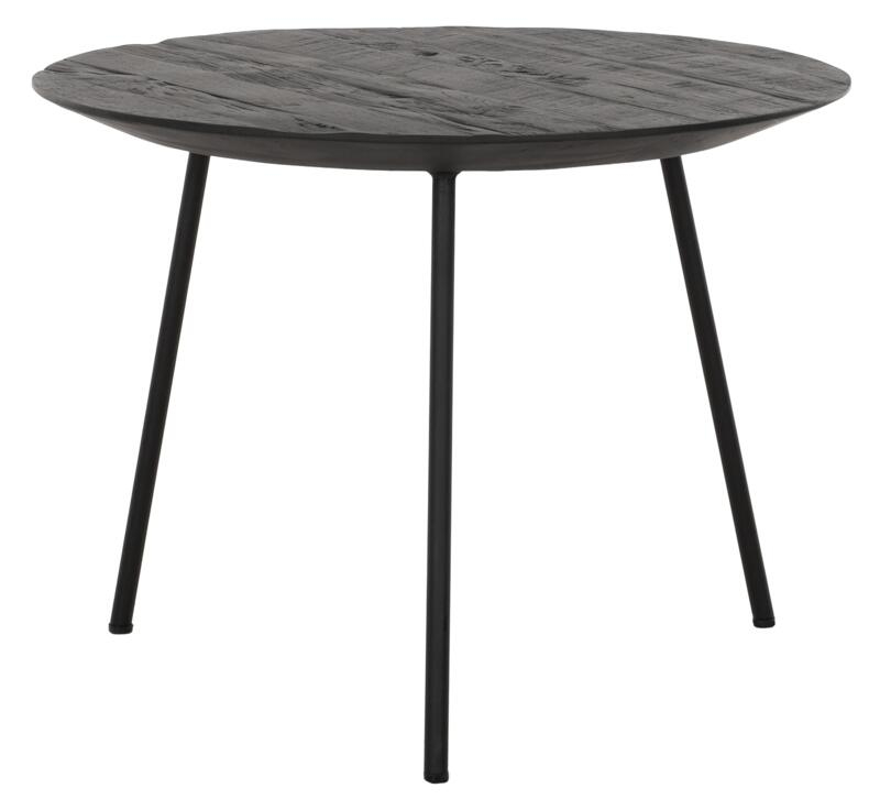 Highlight Jupiter Black Teak Wood Medium Round Coffee Table