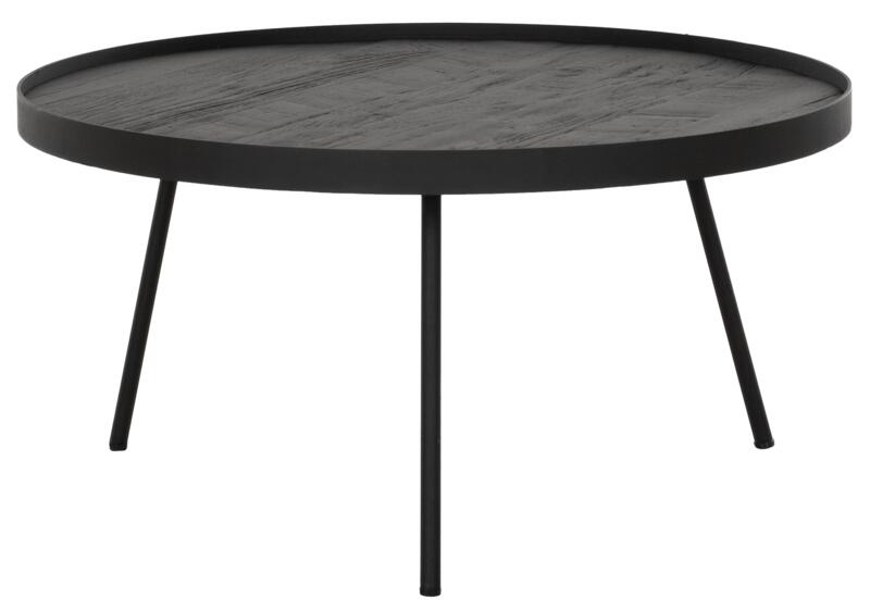 Highlight Saturnus Black Teak Wood Large Round Coffee Table