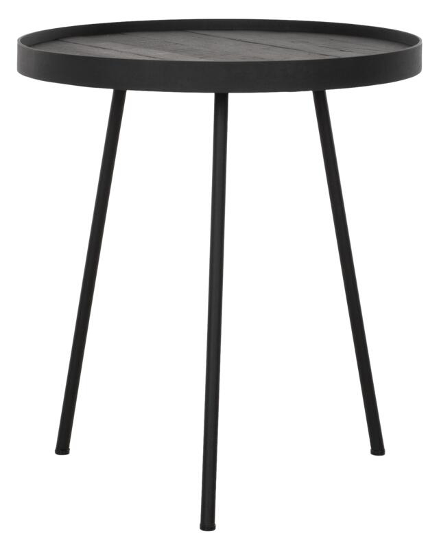 Highlight Saturnus Black Teak Wood Small Round Coffee Table