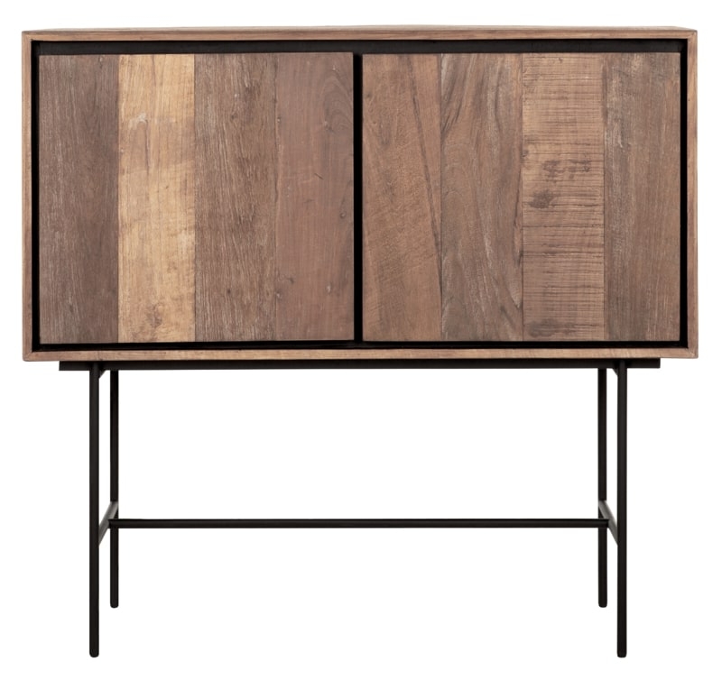 Metropole Natural Teak Wood 2 Door Small Sideboard