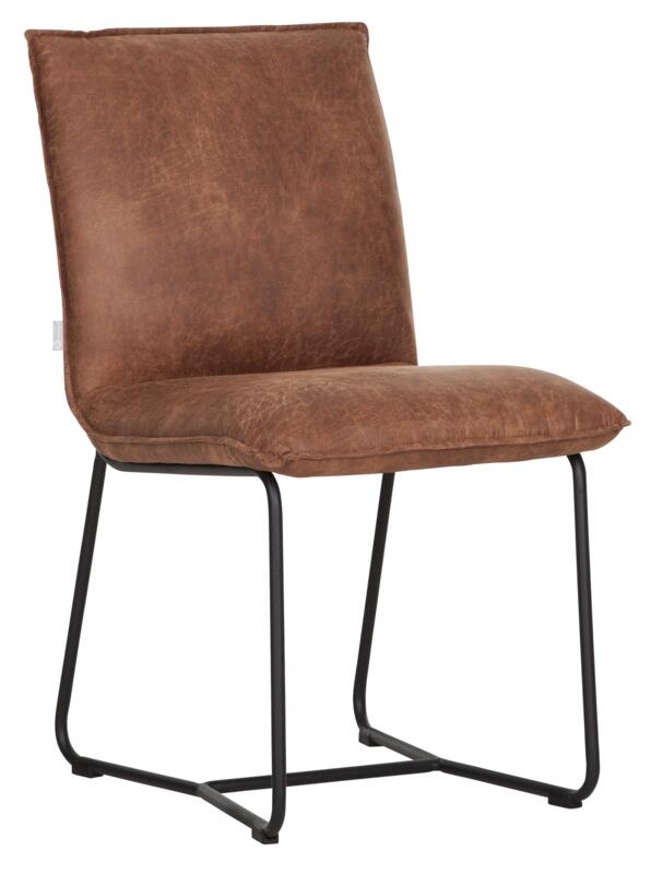 River Delaware Cognac Leather Dining Chair Sold In Pairs