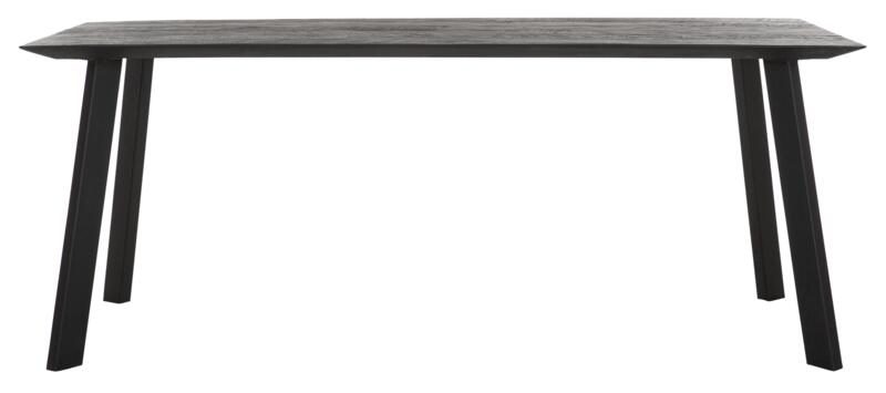 Timeless Beam Black Teak Wood 200cm Dining Table