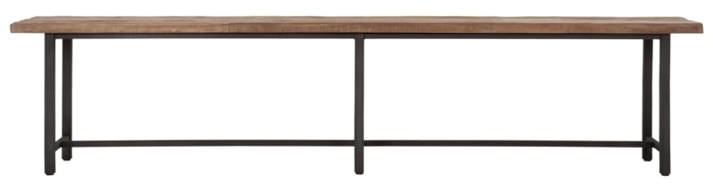 Timeless Beam Natural Teak Wood 215cm Dining Bench