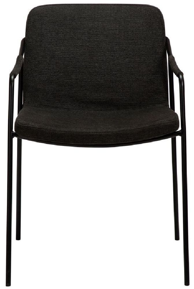Dan Form Boto Crow Black Fabric Dining Chair Sold In Pairs