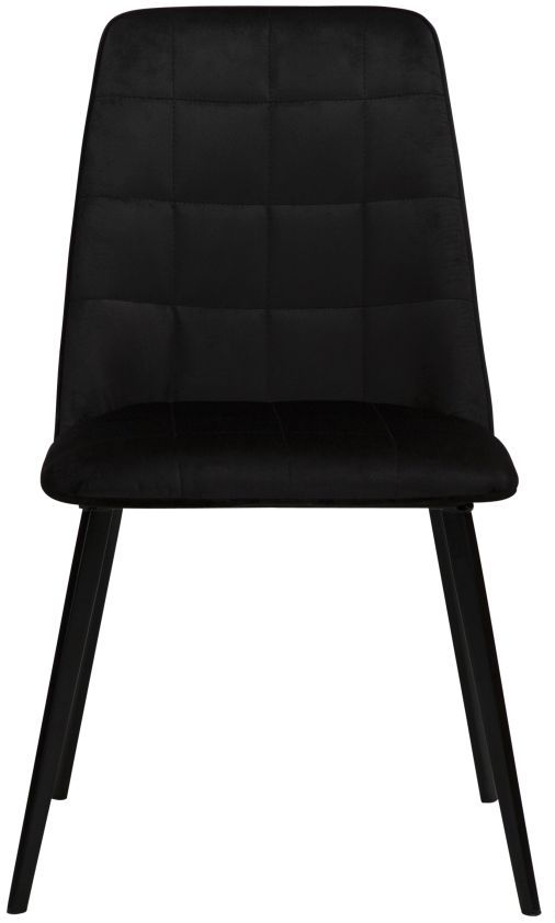 Dan Form Embrace Meteorite Black Velvet Dining Chair Sold In Pairs