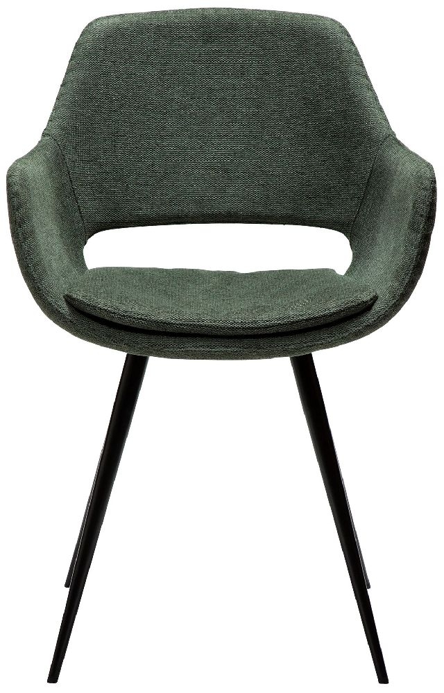 Dan Form Ohh Sage Green Fabric Dining Armchair Sold In Pairs