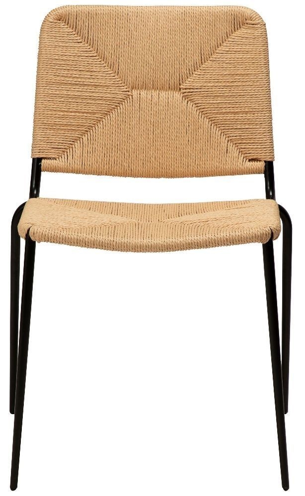 Dan Form Stiletto Natural Paper Cord Dining Chair Sold In Pairs