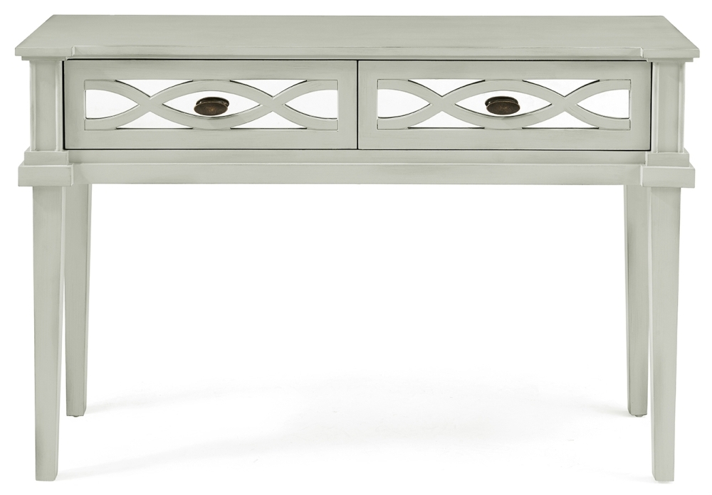 Arona Grey Mirrored 2 Drawer Console Table