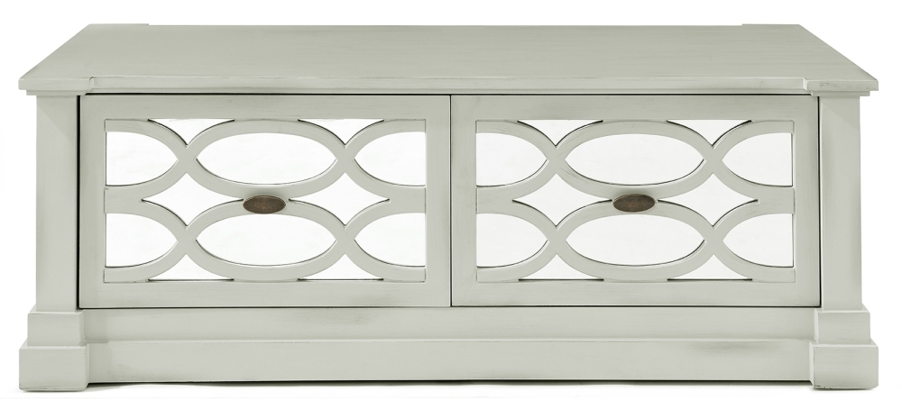 Arona Grey Mirrored 2 Drawer Coffee Table