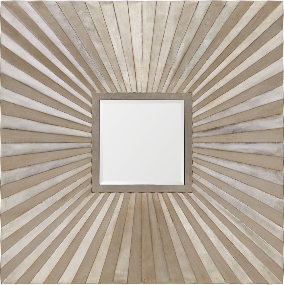 Glasgow Champagne Gold Square Wall Mirror 100cm X 100cm