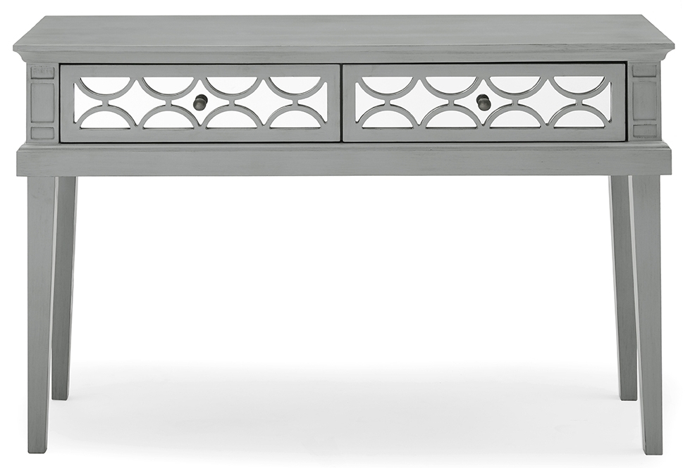 Brinkley Grey Mirrored 2 Drawer Console Table