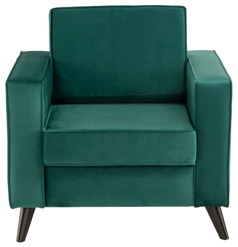 Cara Fabric Armchair Comes In Forest Green And Grey