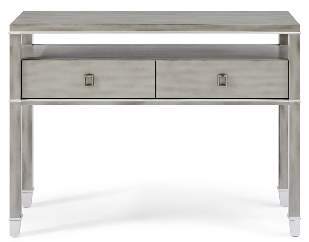 Carter Pewter 2 Drawer Console Table