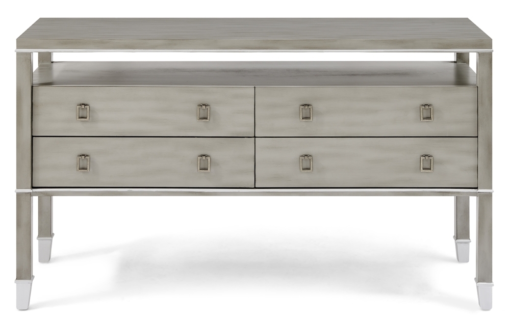 Carter Pewter 4 Drawer Console Sideboard