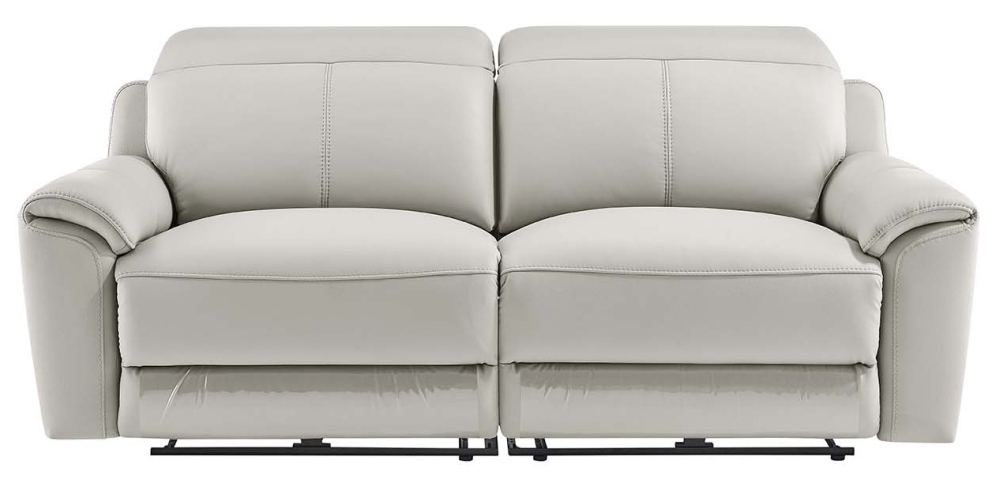 Madrid 3 Seater Electric Recliner Sofa Comes In Light Grey And Charcoal