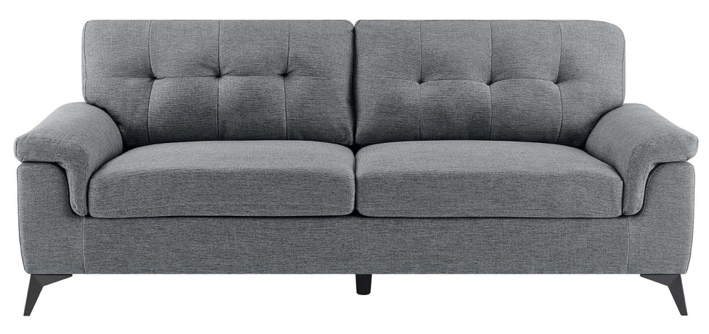 Ottawa Fabric 3 Seater Sofa Comes In Dark Grey And Emerald Green
