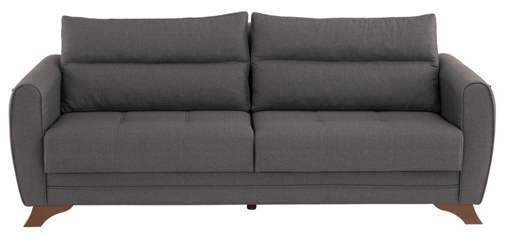 Aykon Fabric 3 Seater Sofa Comes In Charcoal And Beige