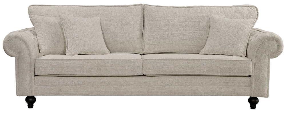 Chelsea Fabric 4 Seater Sofa Comes In Cream And Blue