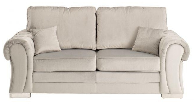 Newburgh Light Grey Fabric 3 Seater Sofa