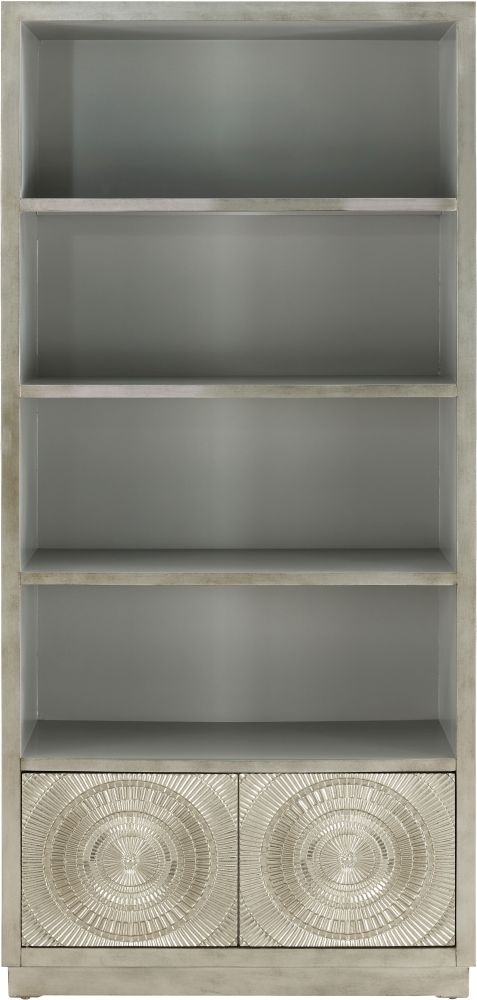 Derby Silver Embossed Bookcase