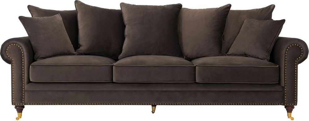 Lincoln Mink Fabric 3 Seater Sofa