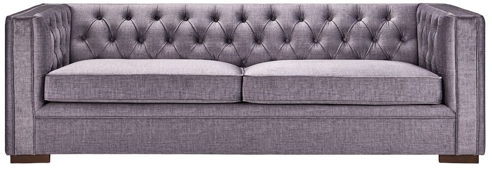 Lancaster Slate Grey Fabric 3 Seater Sofa
