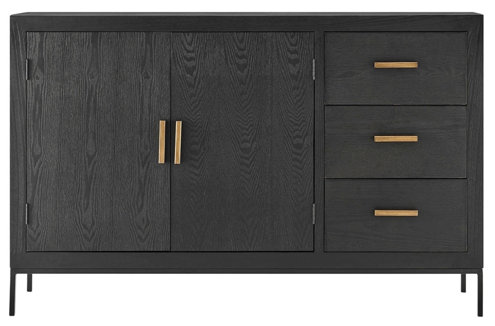 Ricardo Black 2 Door 3 Drawer Sideboard