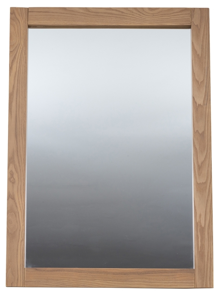 Tobias Oak Rectangular Wall Mirror 65cm X 90cm