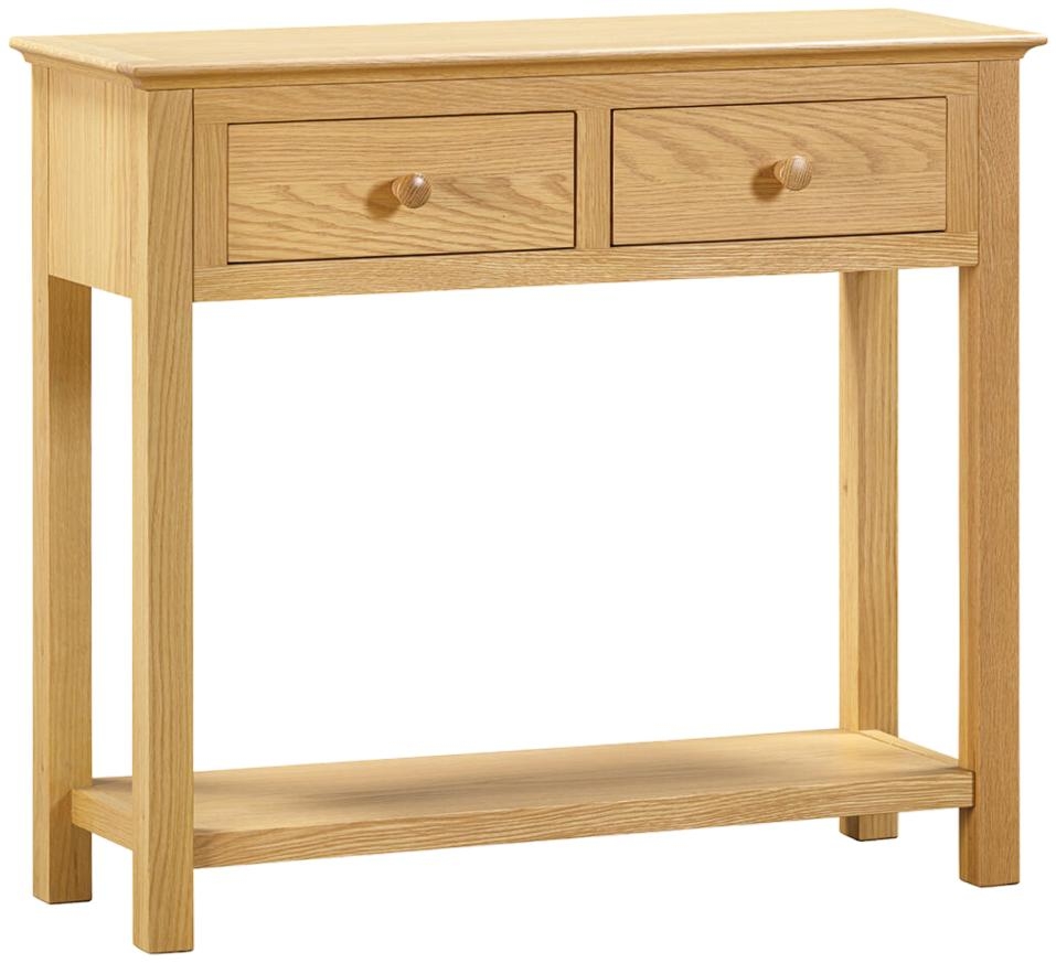 Arlington Oak 2 Drawer Large Console Table