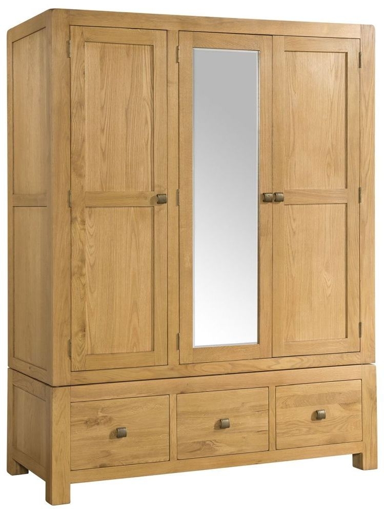 Avon Oak 3 Door Triple Wardrobe
