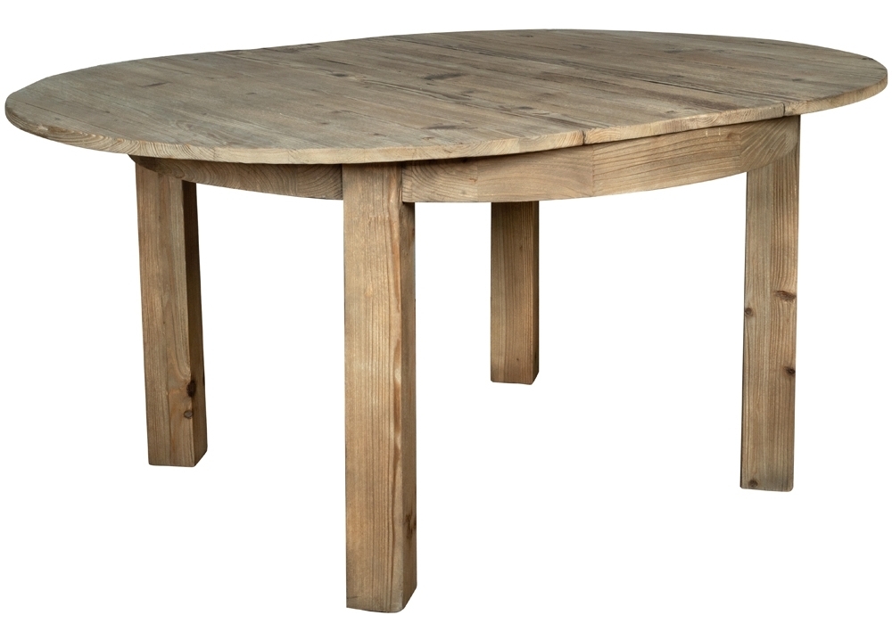 Chiltern Reclaimed Pine Dining Table 120cm160cm Seats 4 To 6 Diners Oval Extending Top