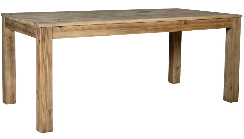 Chiltern Reclaimed Pine Dining Table 180cm Seats 6 To 8 Diners Fixed Rectangular Top