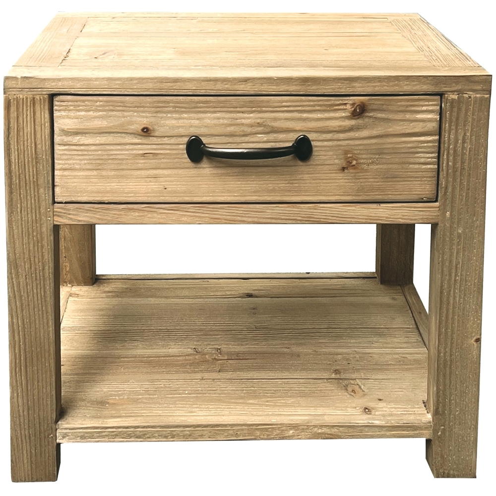 Chiltern Reclaimed Pine Lamp Table With 1 Drawer