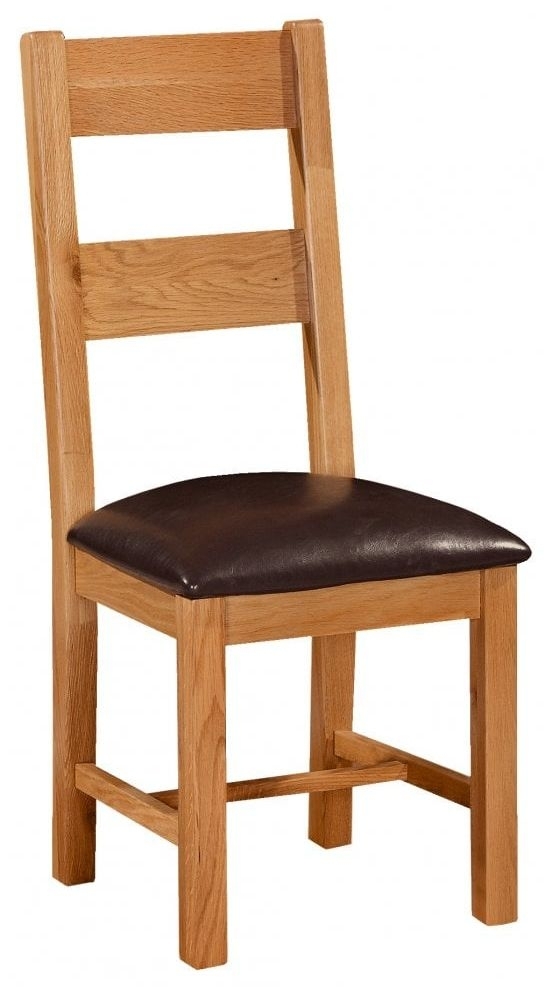 Somerset Oak Ladder Back Dining Chair Pair Clearance Fss13784