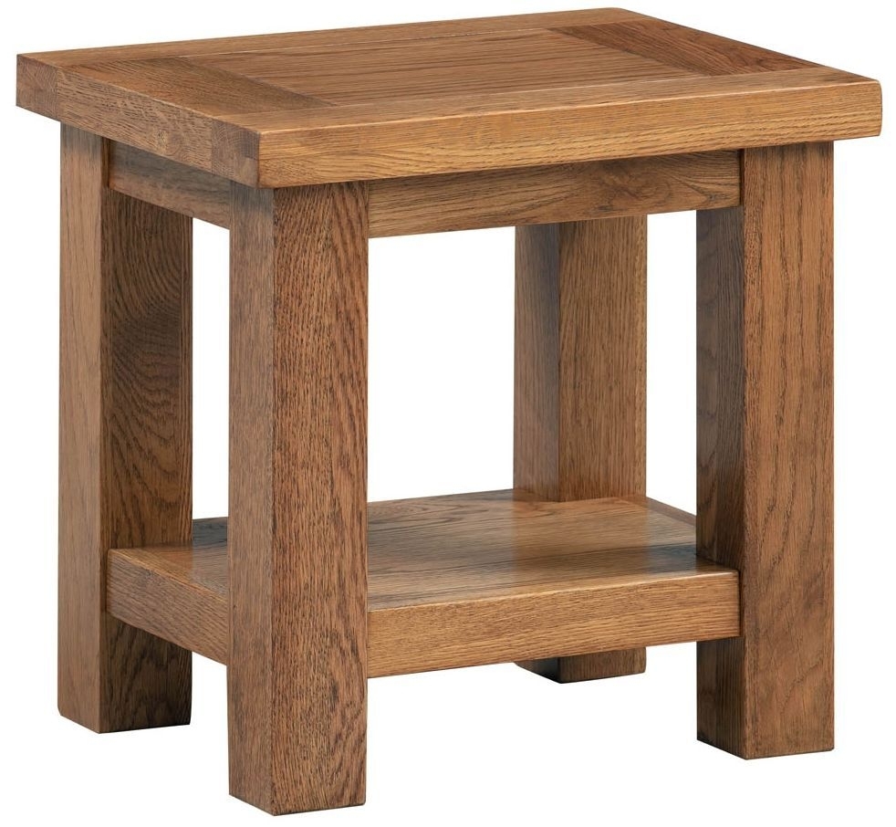 Dorset Rustic Oak Lamp Table Clearance Fs