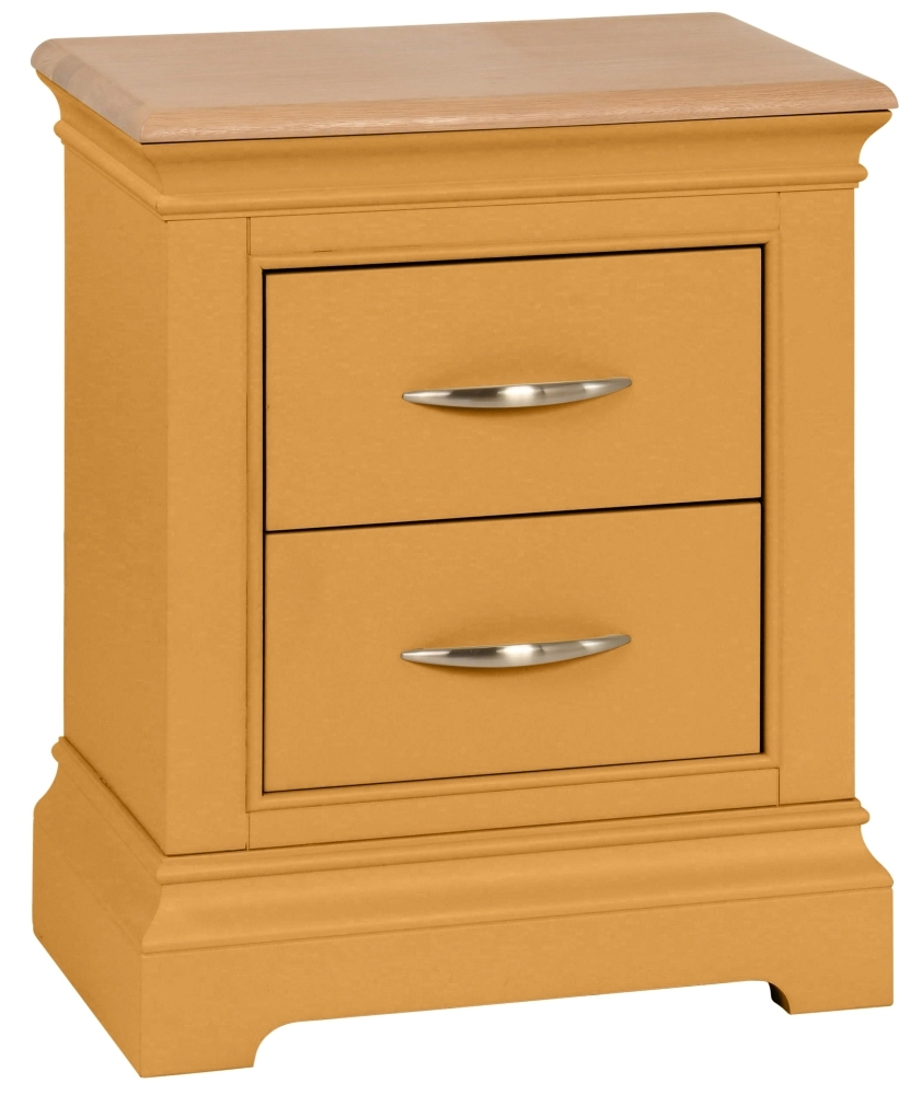 Cobble Honeycomb Painted 2 Drawer Bedside Cabinet