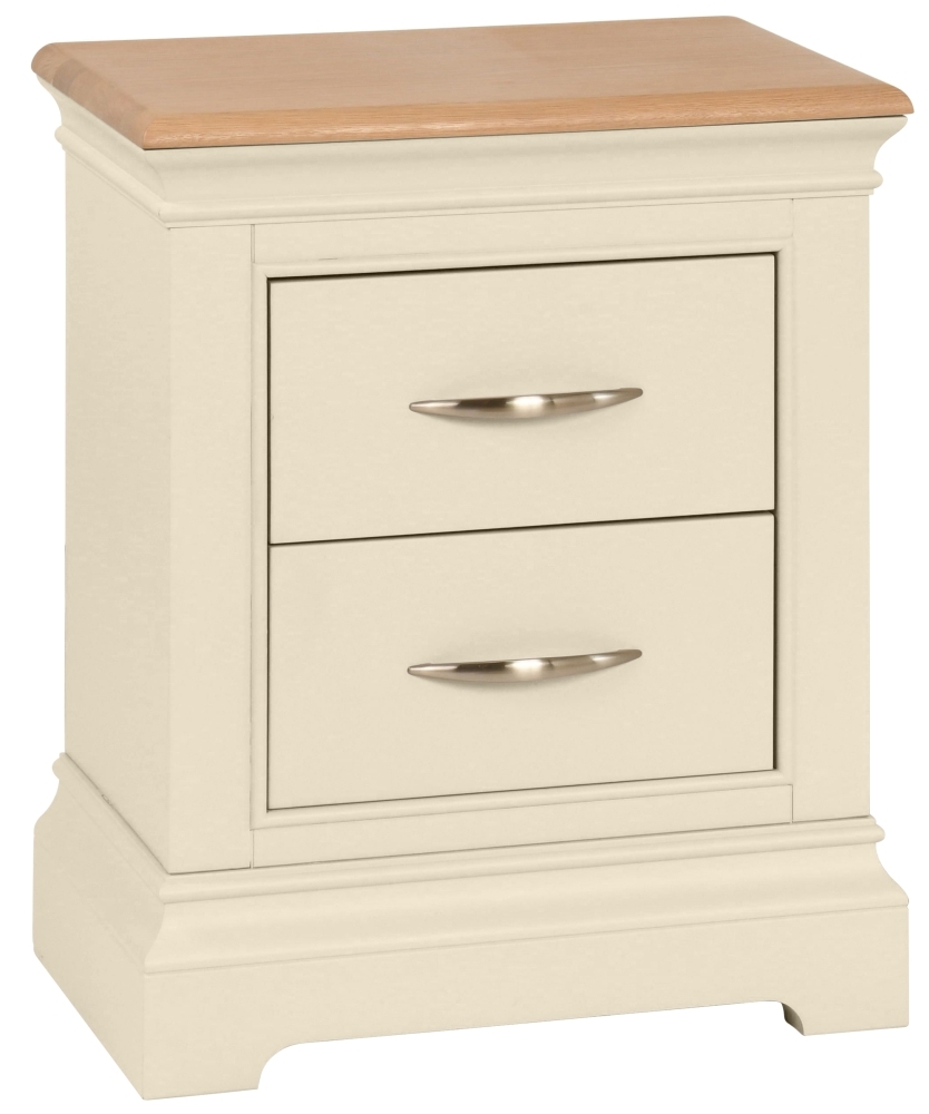 Cobble Ivory Painted 2 Drawer Bedside Cabinet