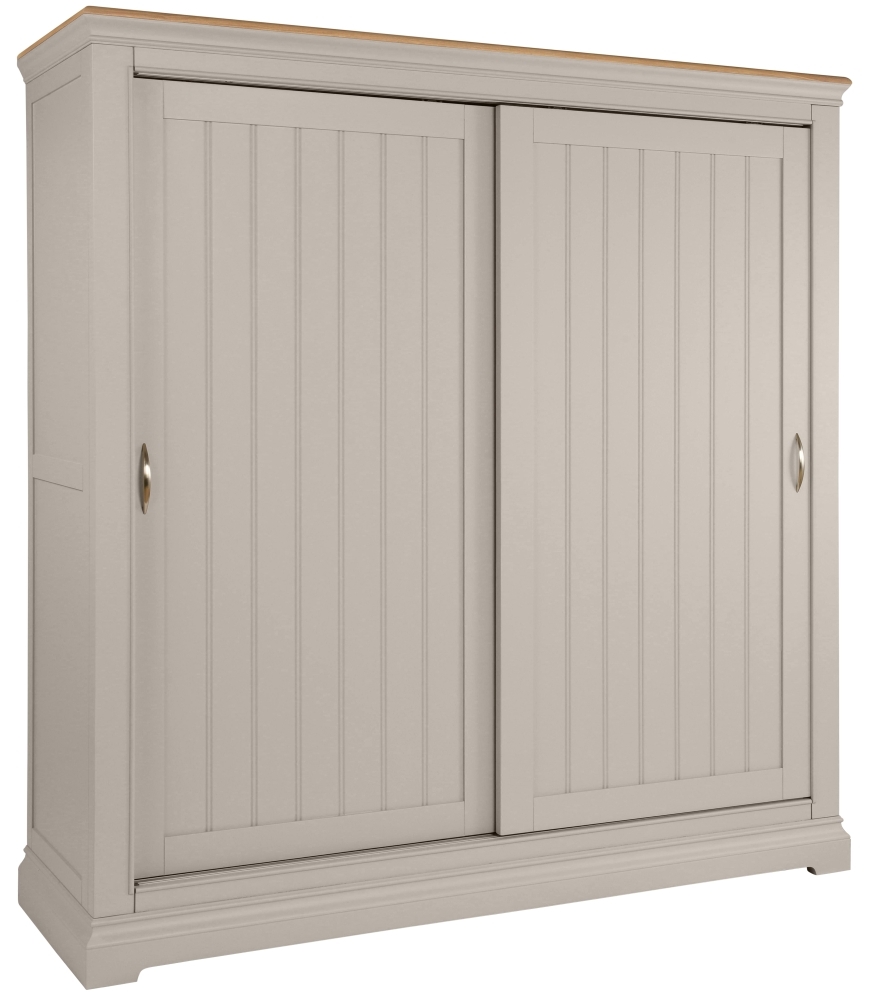 Cobble Moon Grey Painted Sliding Wardrobe