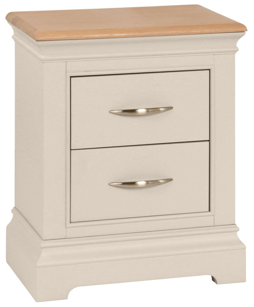 Cobble Old Lace Painted 2 Drawer Bedside Cabinet