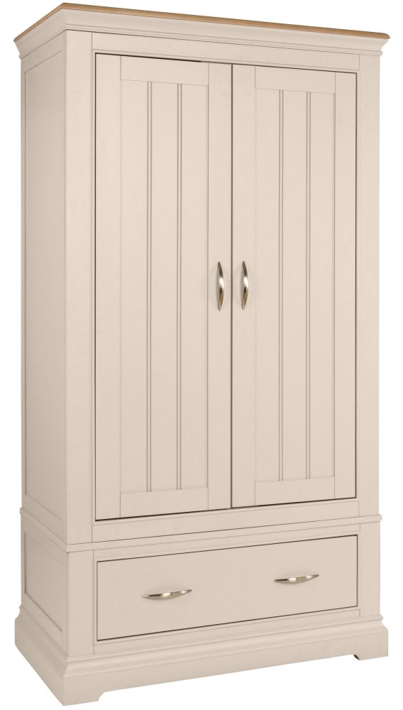 Cobble Stone Painted 2 Door Double Wardrobe