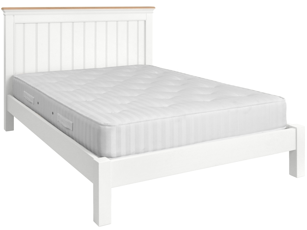 Cobble White Painted Low Foot End 5ft King Size Bed