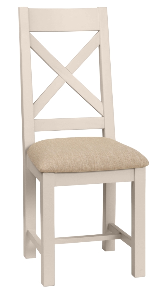 Dorset Cobblestone Painted Crossback Dining Chair Sold In Pairs