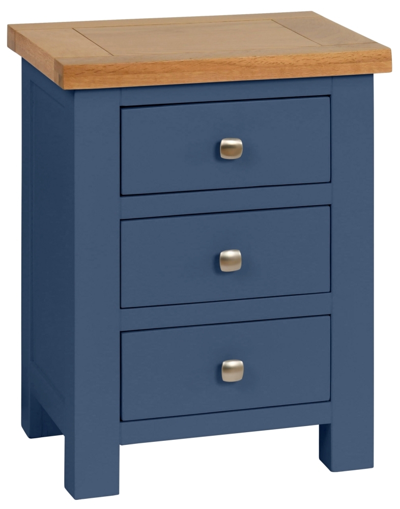 Dorset Electric 3 Drawer Painted Bedside Cabinet