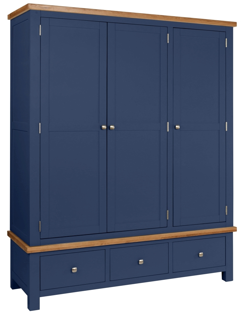 Dorset Electric Painted 3 Door Triple Wardrobe