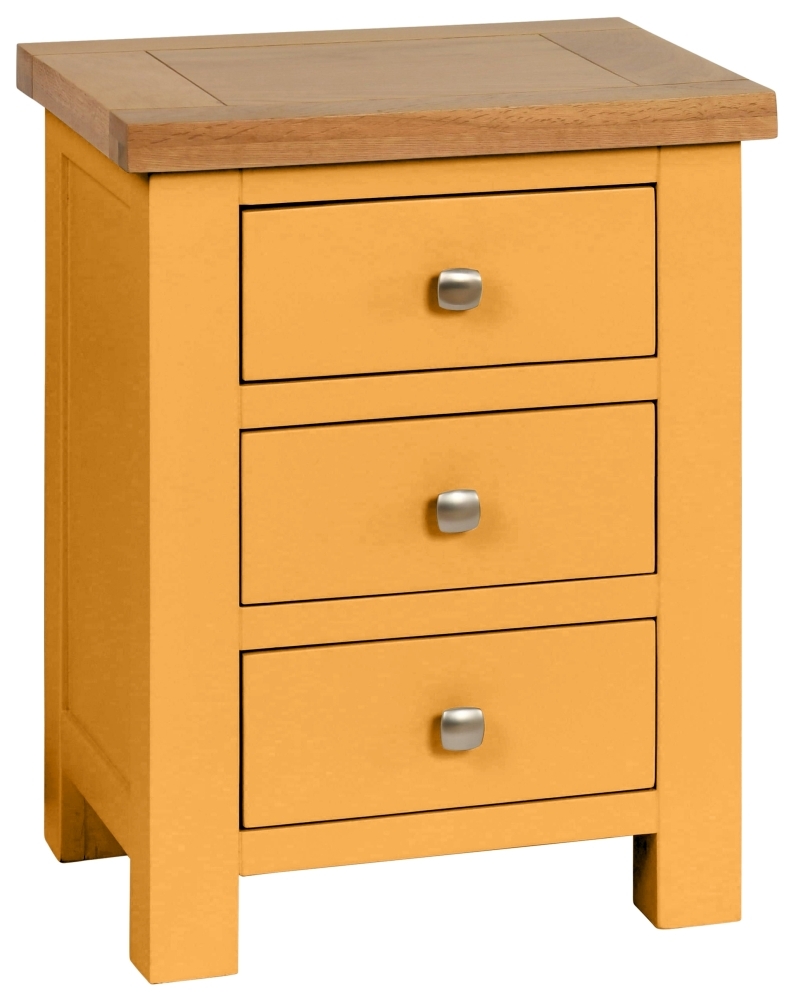 Dorset Honeycomb 3 Drawer Painted Bedside Cabinet