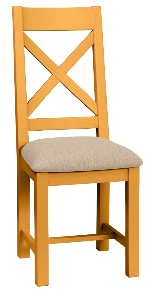 Dorset Honeycomb Painted Crossback Dining Chair Sold In Pairs